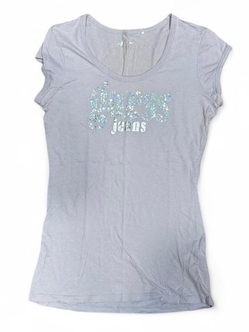 Y2K Guess Logo Bedazzled Grunge Graphic Tee